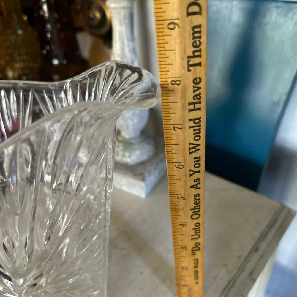 Vintage Diamond Cut Lucite Pitcher